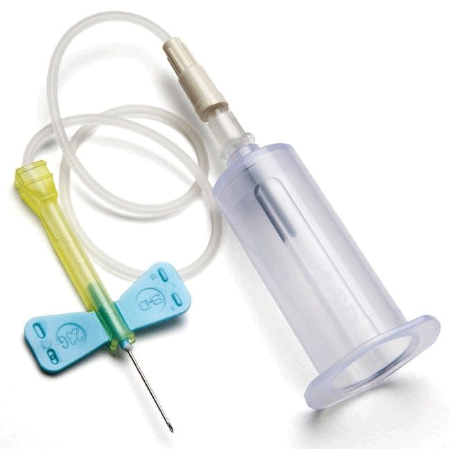 Palomilla VACUTAINER de seguridad 23G. Tubo 19 cm. (25 uds)