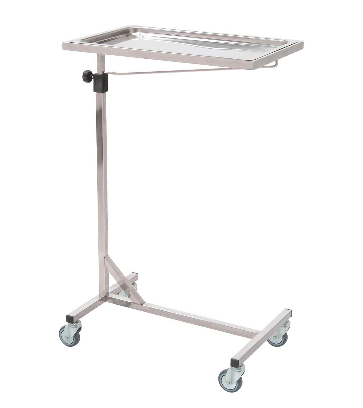 Mesa Mayo, acero inoxidable. 4 ruedas