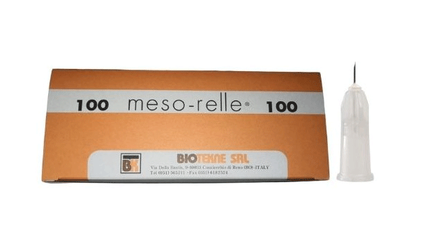 Agujas MESORELLE 0,4*4 mm. 27G Caja 100 uds.