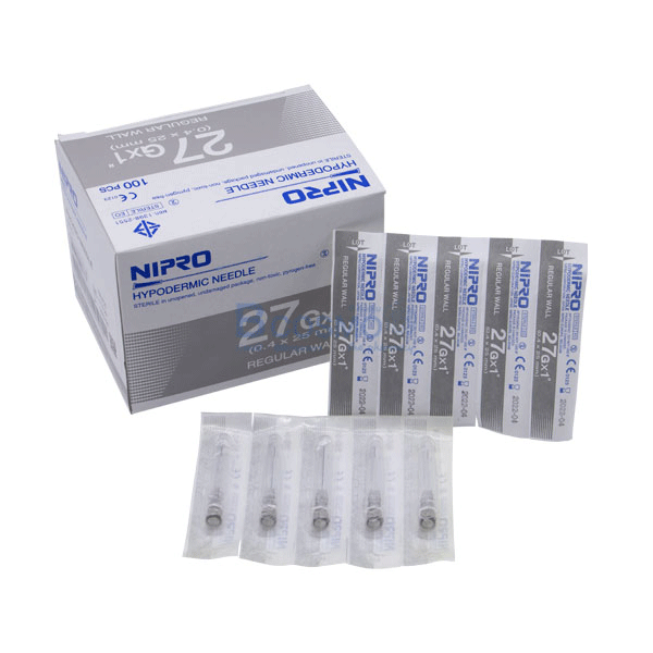 Agujas NIPRO de 0,4*13 mm. 27G 1/2