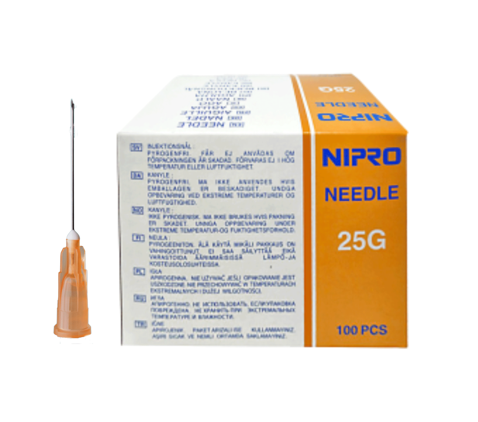Agujas NIPRO de 0,5*16 mm. 25G 5/8