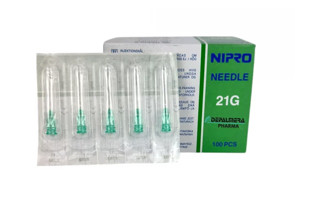 Agujas NIPRO de 0,8*38 mm. 21G 1 1/2