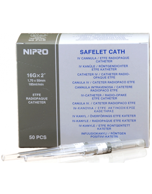 Cateter Intravenoso NIPRO 16G 2. 50 uds