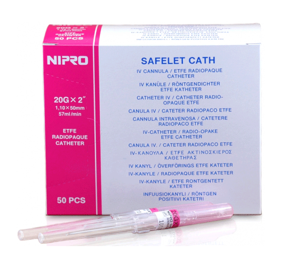 Cateter Intravenoso NIPRO 20G 1 1/4. 50 uds