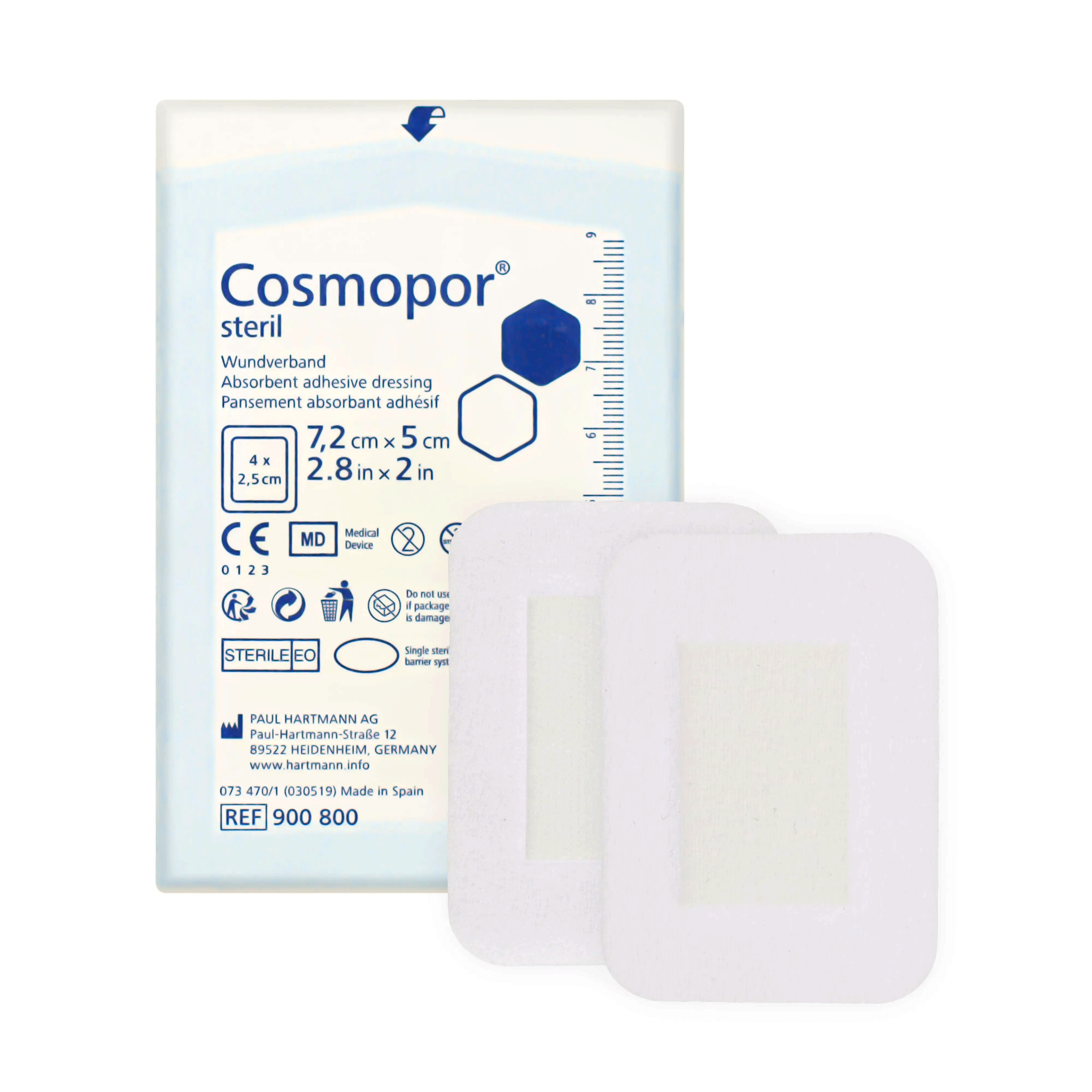 Cosmopor 7.2*5 cm. Apósito quirúrgico autoadhesivo. 50 uds.