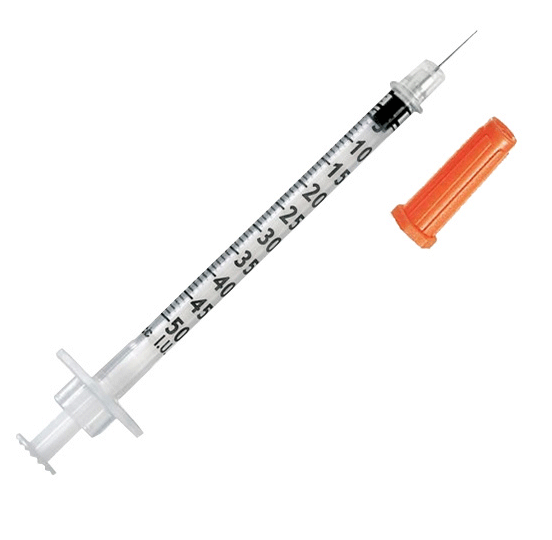 Jeringa BRAUN insulina c/aguja 0,3 * 12.  0.5 cc.