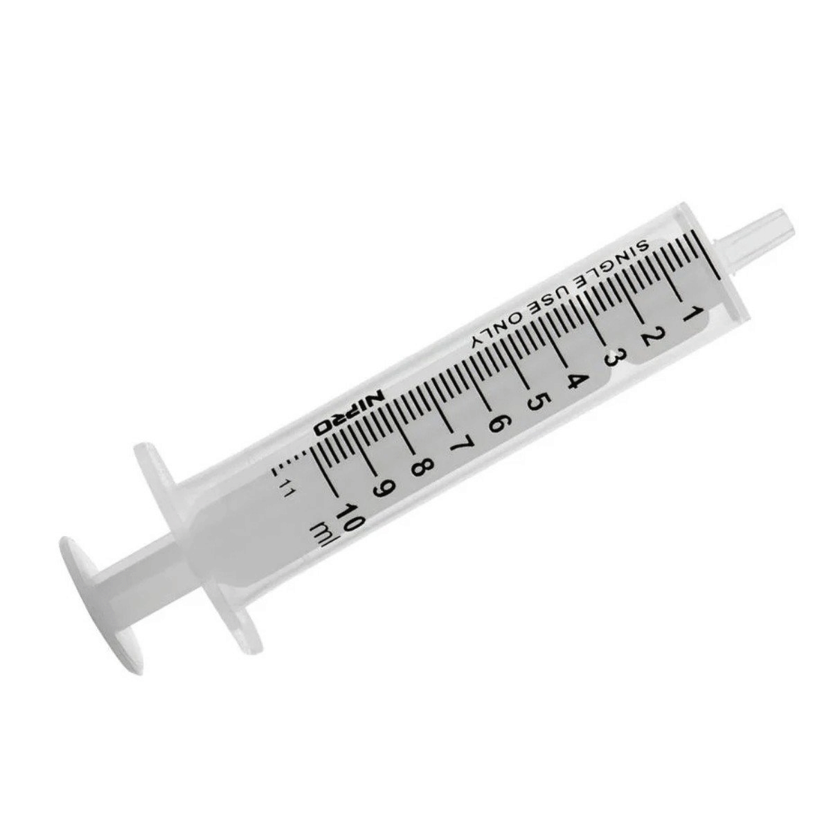 Jeringa NIPRO dos cuerpos 10 cc. Cono excéntrico