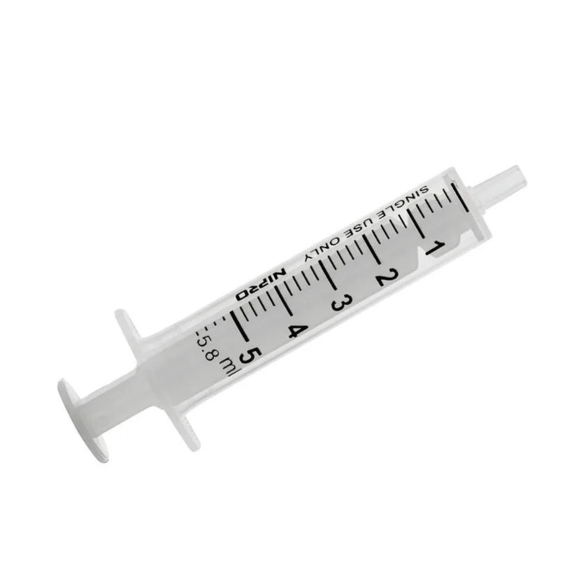 Jeringa NIPRO dos cuerpos 5 cc. Cono excéntrico