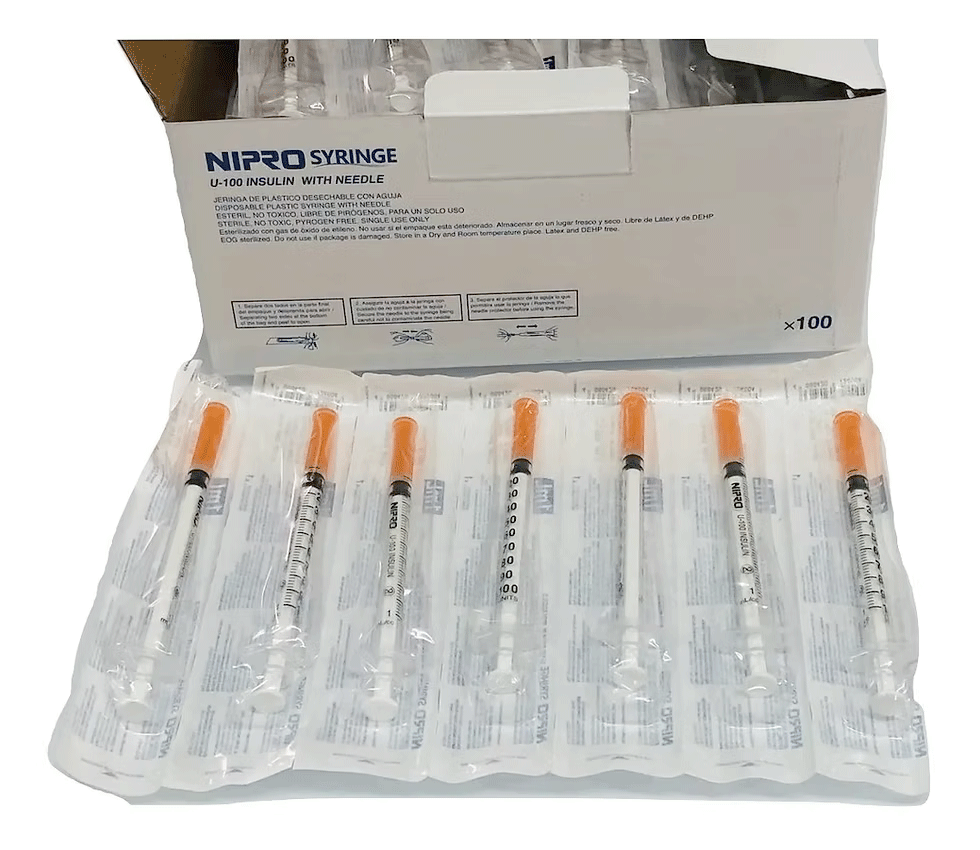 Jeringa NIPRO insulina 1 cc. c/aguja 30G * 13mm.