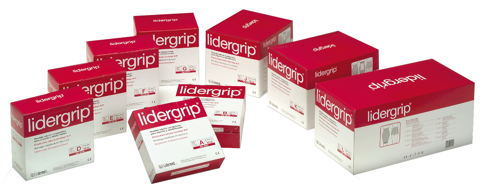 Lidergrip B. Venda tubular compresiva. Muñecas y tobillos delgados