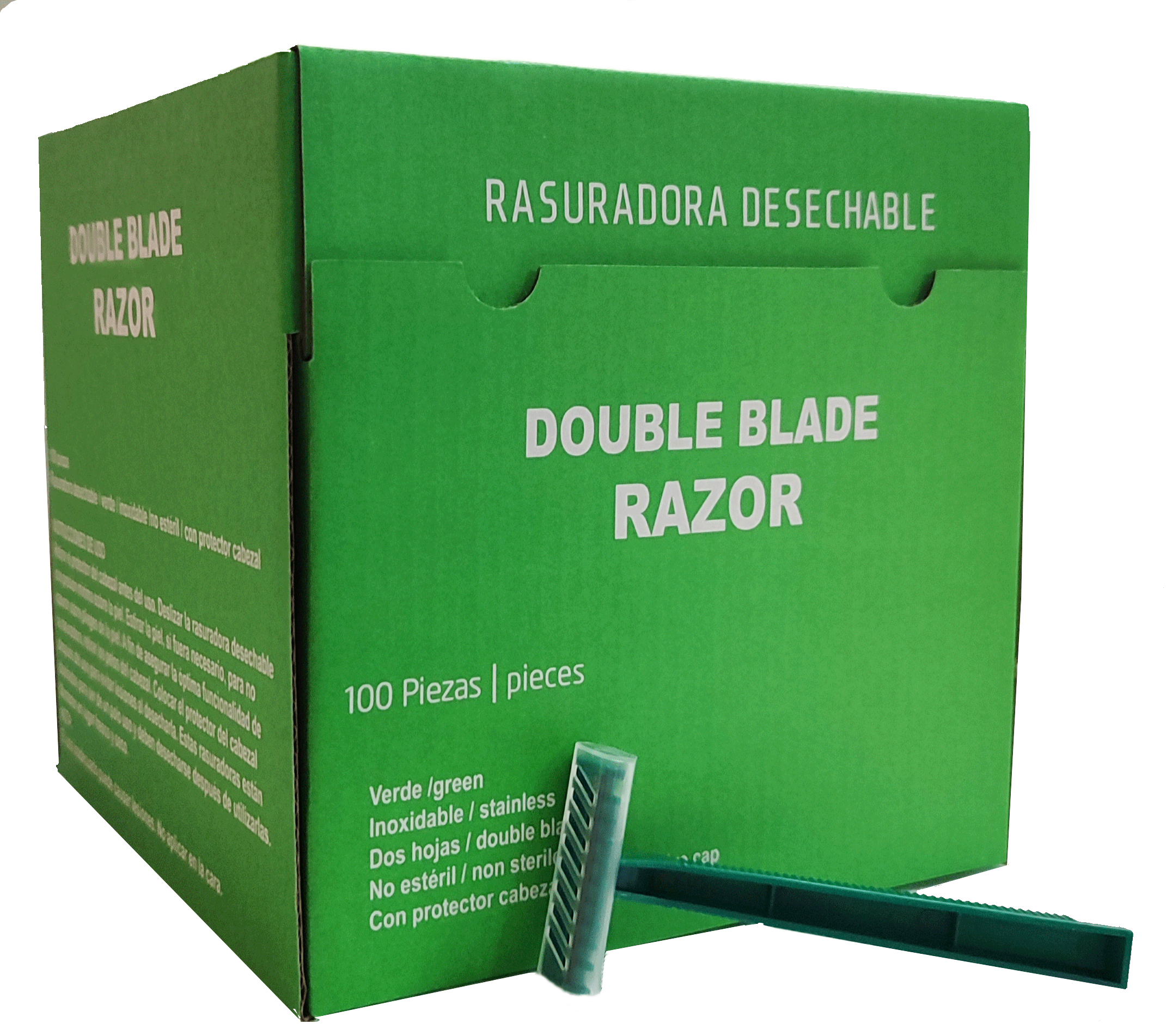 Rasuradora médica DOBLE HOJA. Caja 100 uds