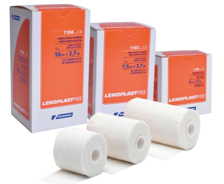 Venda adhesiva 7,5 cm. Lenoplast. Sin látex