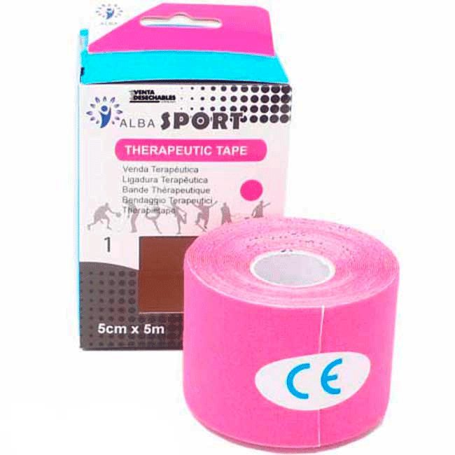 Vendaje neuromuscular 5cm*5m. ROSA