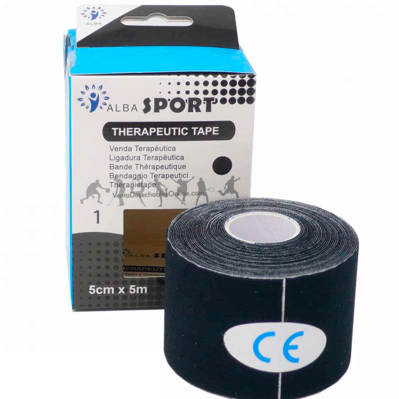 Vendaje neuromuscular 5cm*5m. NEGRO