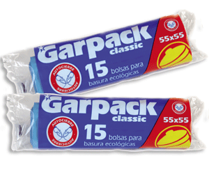 Bolsas de BASURA autocierre, 30 l (55*55). 105G. Azul. 15 uds