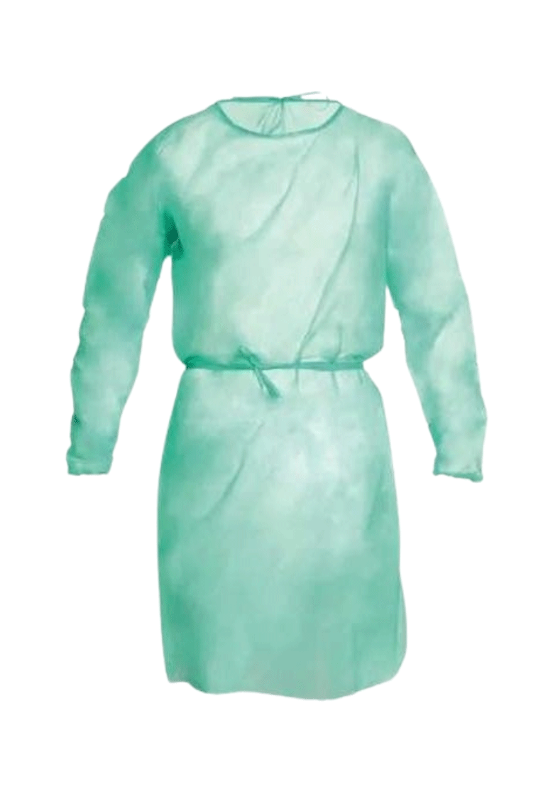 Bata cirugía NO estéril, VERDE. Paquete 10 uds