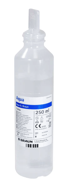 Agua estéril 250 cc. (caja 20 uds)