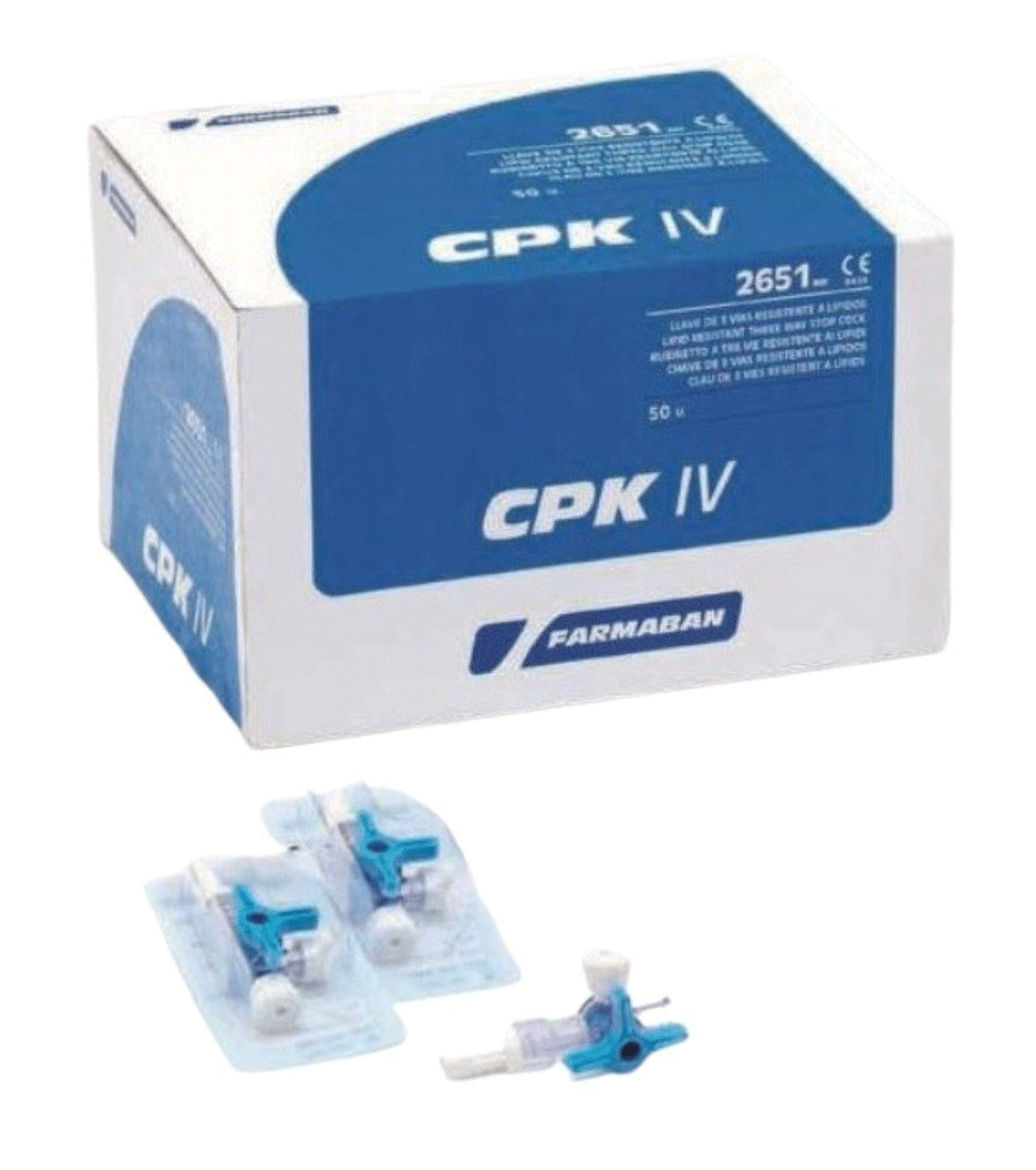 CPK IV Llave de  3 vías con extensión 10 cm