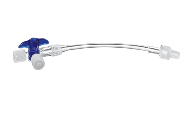 Llave de 3 vías con alargadera giratoria, Luer Lock MÓVIL, 10 cm.