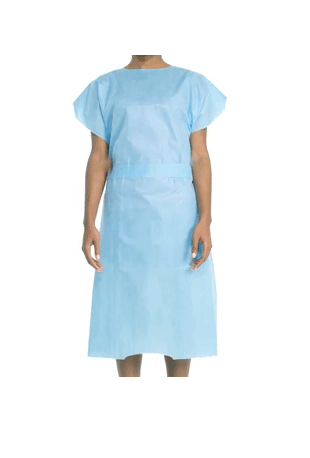 Casaca atado doble, celeste. PAQUETE 10 uds.