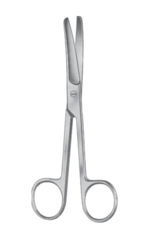 Tijera cirugía curva r/r, 14 cm. Estándar