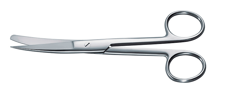 Tijera cirugía curva a/r, 14 cm. Estándar
