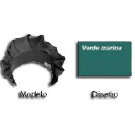 Gorro Algodón con elástico. Modelo: Verde Marina