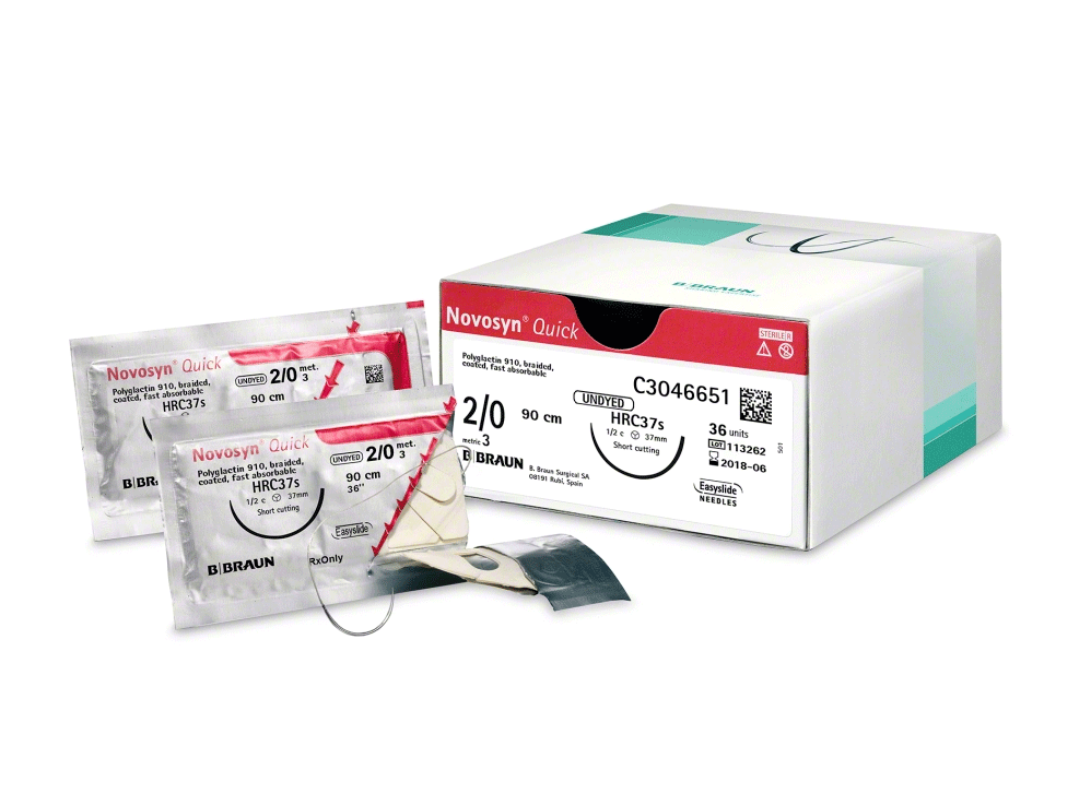 Novosyn Quick 4/0 DS 19. Paquete 12 uds.