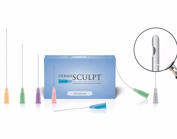Microcánulas Dermasculpt 25G 50mm. Caja 20 uds.