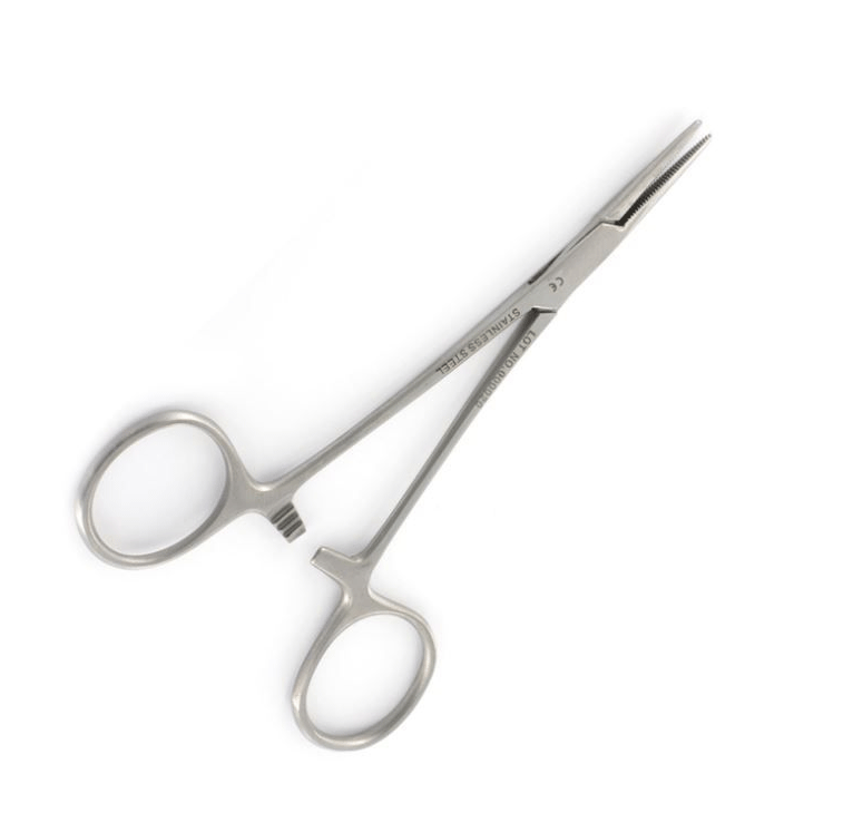 Pinza Mosquito 12,5 cm. Recta sin dientes. Estándar