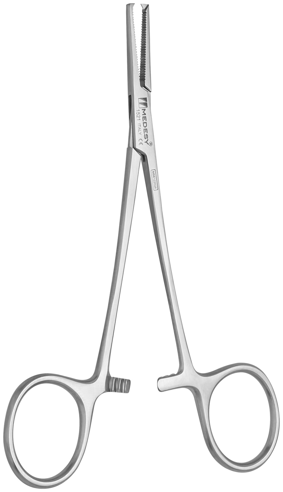 Pinza Mosquito 12,5 cm. Recta con dientes. Estándar