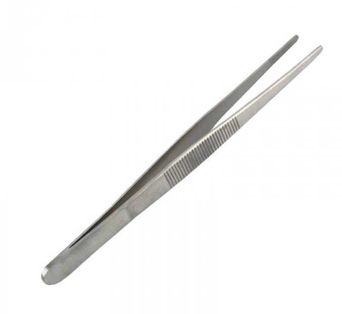 Pinza disección 14 cm. Recta sin dientes. Estándar