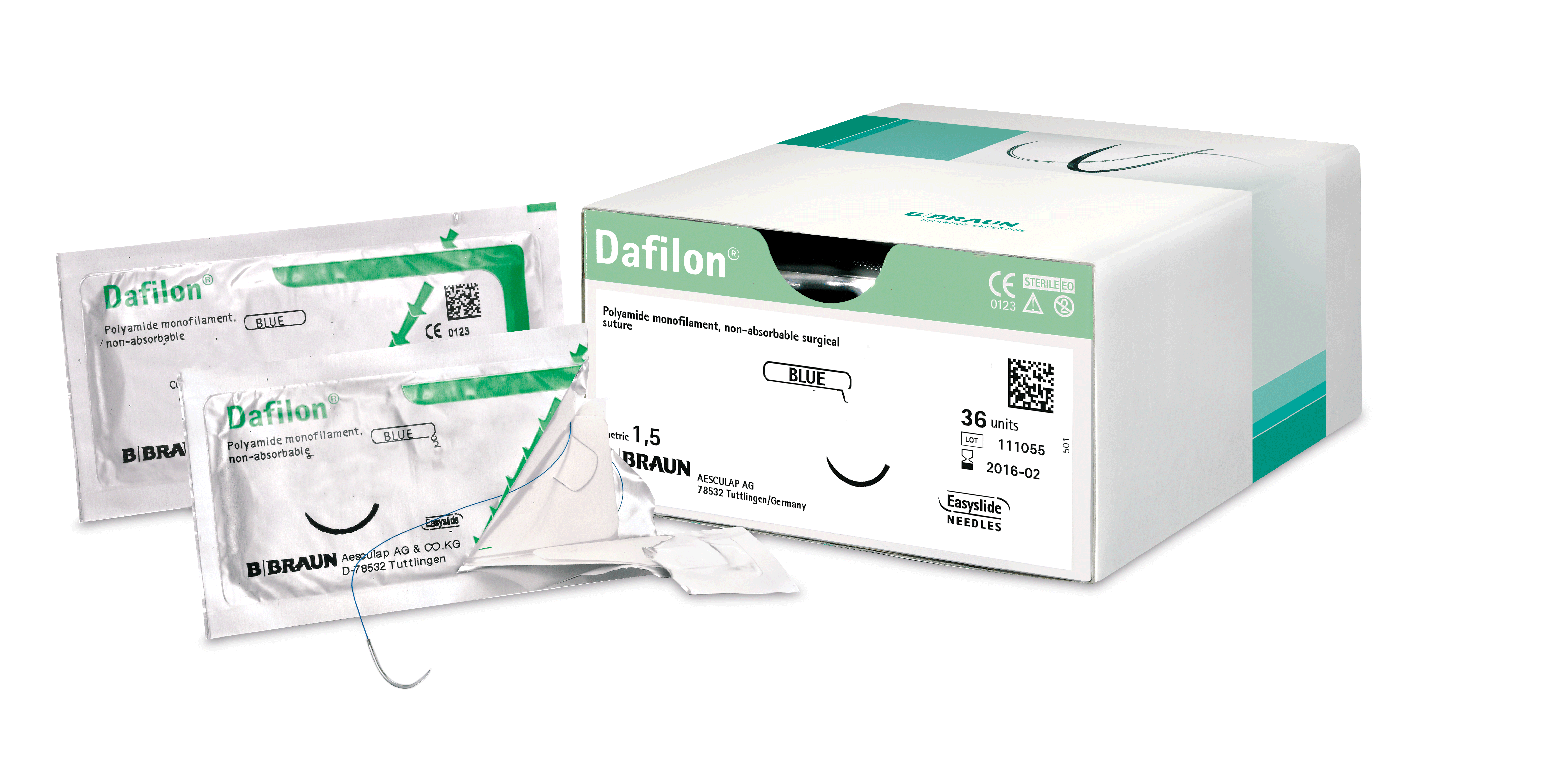 Nylon Dafilon 6/0 DS 16 (45 cm.) Paquete 12 uds. 
