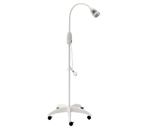 [3052] Lámpara reconocimiento, flexo multiposicional LED 7 w. Peana PVC blanca