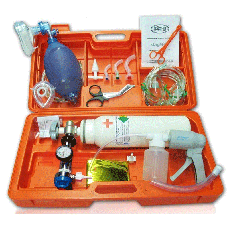 [2522] Maletín Reanimación "E-430". Con aspirador manual