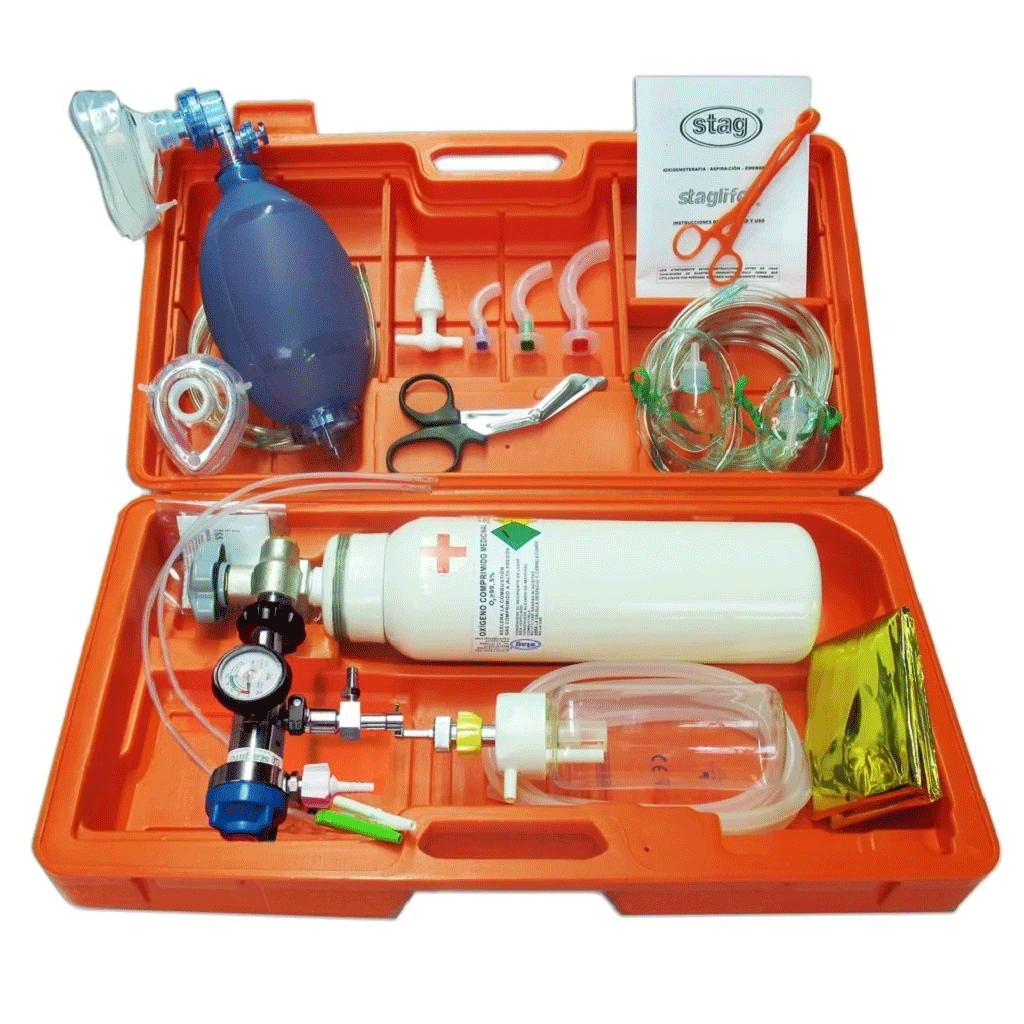 [2291] Maletín Reanimación "E-420". Con aspirador tipo venturi