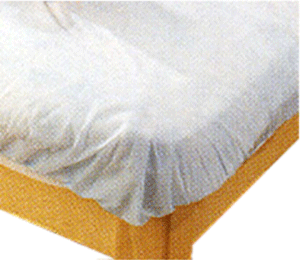 [3261] Sábana Ajustable BLANCA 80*210 cm. 40 gr. Paquete 5 uds.