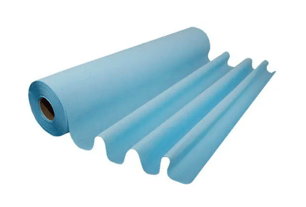 [2376] Rollo Camilla plastificado azul 50*50 (Precorte 40 cm.)