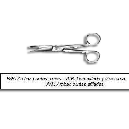 [1041] Tijera cirugía curva r/r, 14 cm. Estándar