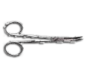 [1049] Tijera iris curva 11 cm. Superior