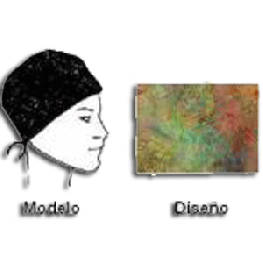 [2417] Gorro Algodón con cintas. Modelo: Otoño