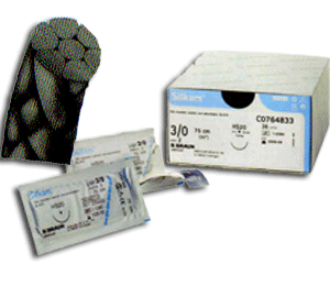 [2222] Seda Silkam 2/0 DS 19. Paquete 12 uds.