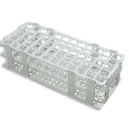 [2760] Gradilla 5*12 de 16 mm polipropileno blanco (60 tubos)