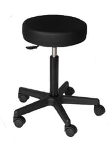 Taburete (gas) con 5 ruedas sin respaldo.