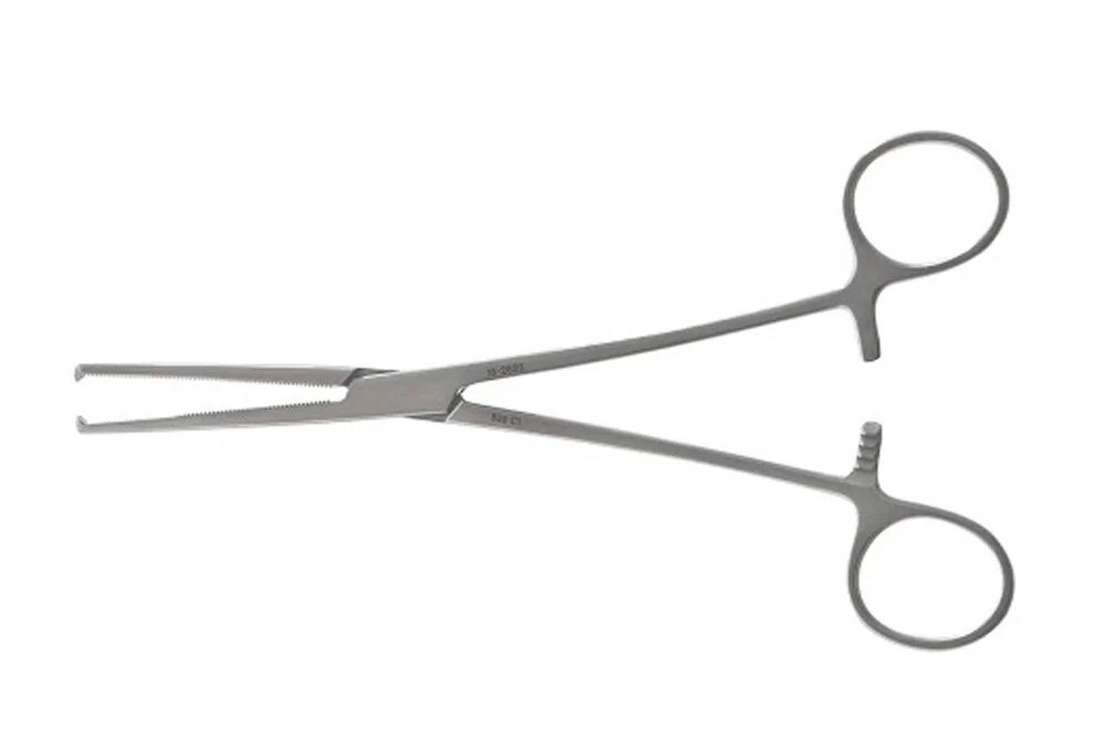 [1056] Pinza Kocher (Rochester Ochsner) 16 cm. Recta con dientes. Superior
